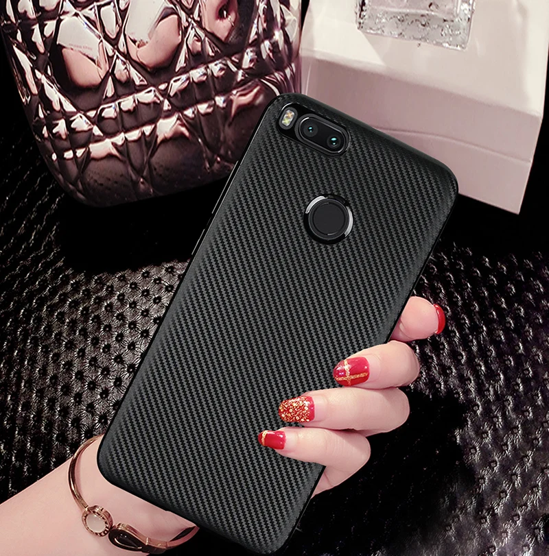 carbon fiber silicone case xiaomi mi a1 (8)