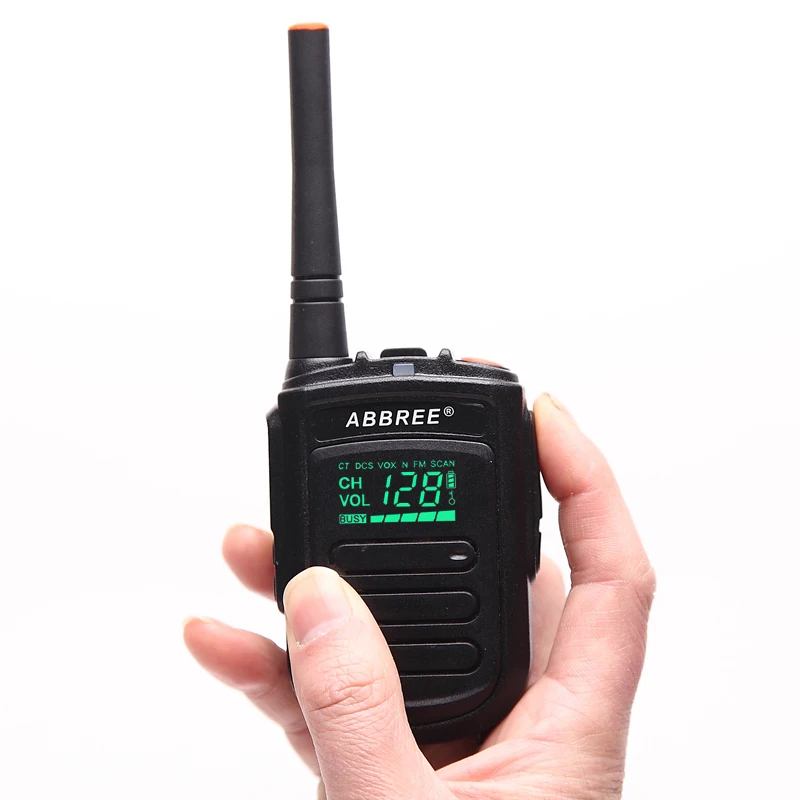Abbree A 168 Портативный Мини Walkie Talkie Скрытая Дисплей 128 Каналы UHF 400 470 мГц USB Зарядное