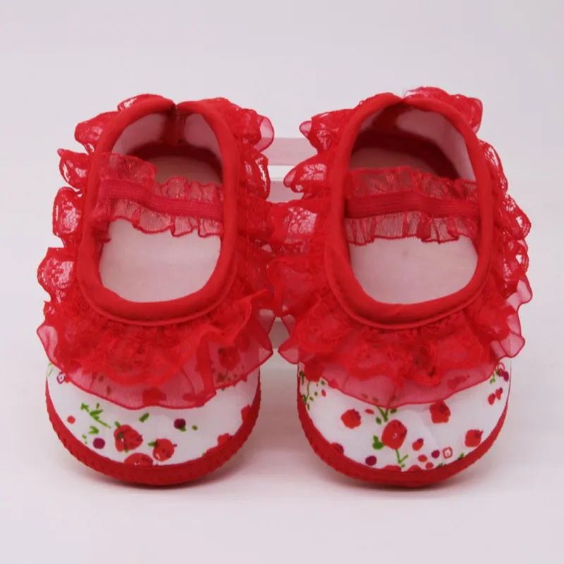 

Baby Sandals Summer Casual Baby Patchwork Floral Print Girls Sandals Lace Bowkont Decoration First Walkers
