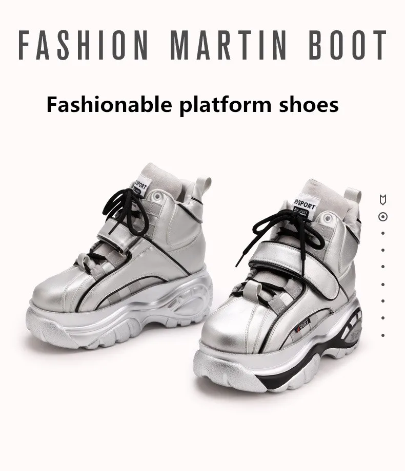 Модные брендовые женские кроссовки; высокие кожаные женские кроссовки на платформе; женские ботильоны на массивном каблуке; сезон осень; Femme; Баскетбольная обувь