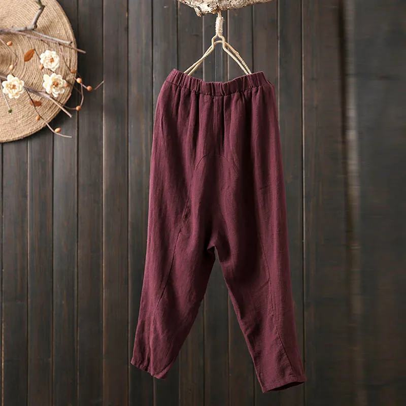 2019 ZANZEA Women Pants Cotton Casual Long Trousers Plus