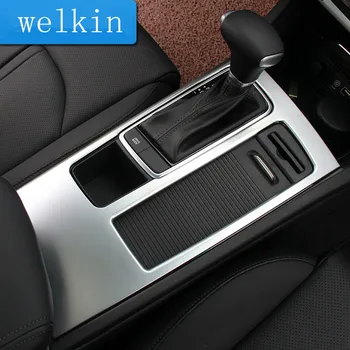 

WELKINRY car auto cover styling for KIA Optima K5 JF 2016 2017 ABS chrome stick gear shift level base pedestal sticker trim