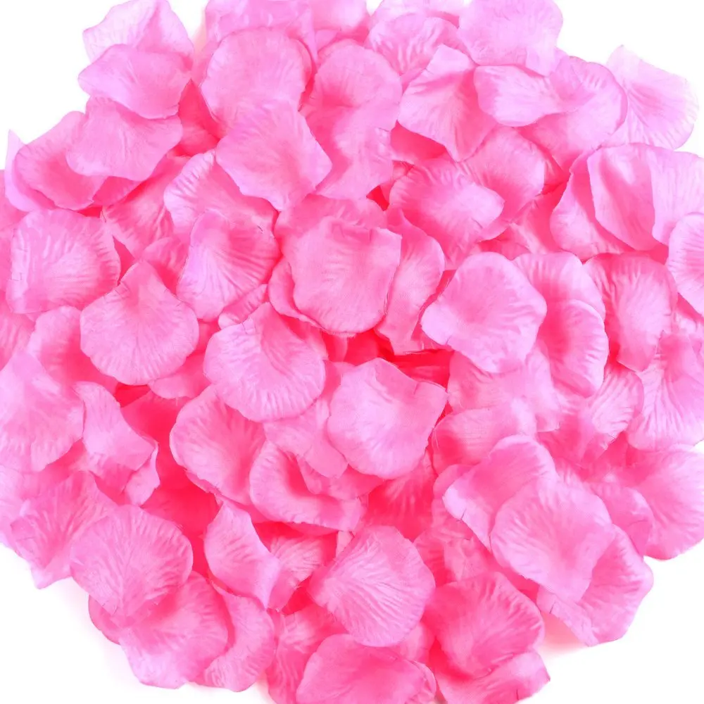 

200 Rose Petal Silk Wedding Table Deco Floral Party Baptism Carnaval - Dark Pink