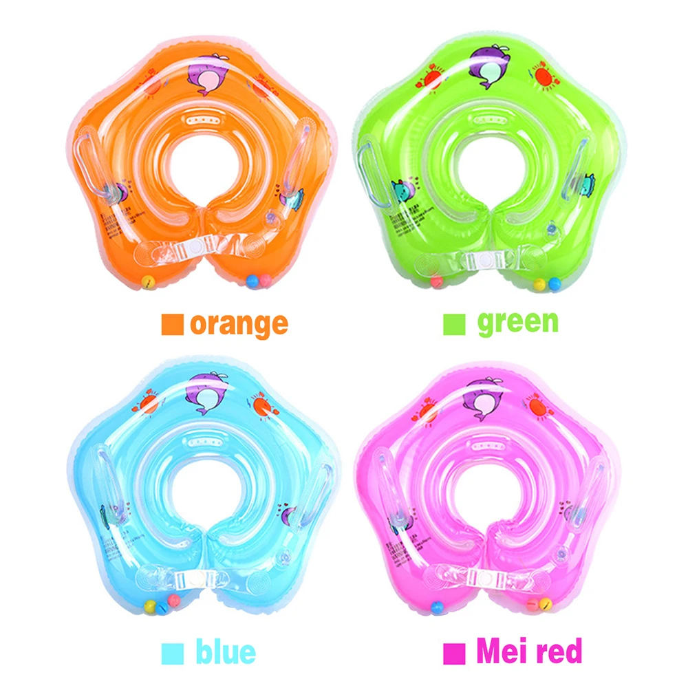

Baby swimming baby collar swimming ring safety baby neck float swimming inflatable 4 color baby swimming pool accessories