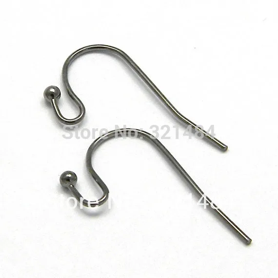 

Hot Sale 2000pcs Gunmetal black French ball end Earring hooks earwires wires findings for Jewelry DIY