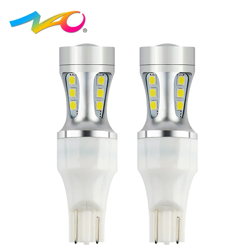 

NAO 2x w16w led bulb t15 led car Reverse light Backup lights Signal lamp 5W 12V 24V brake indicator lamp Rear Clearance bulb 921