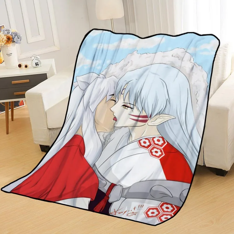 Personalized Blankets Custom InuYasha Blankets for Beds Soft DIY Your Picture Decoration Bedroom Throw Travel Blanket - Цвет: Blanket 18