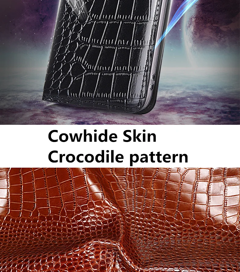 Чехол-книжка из натуральной кожи с узором «крокодиловая кожа» для huawei Honor 9X Pro/huawei Honor 9X чехол для телефона