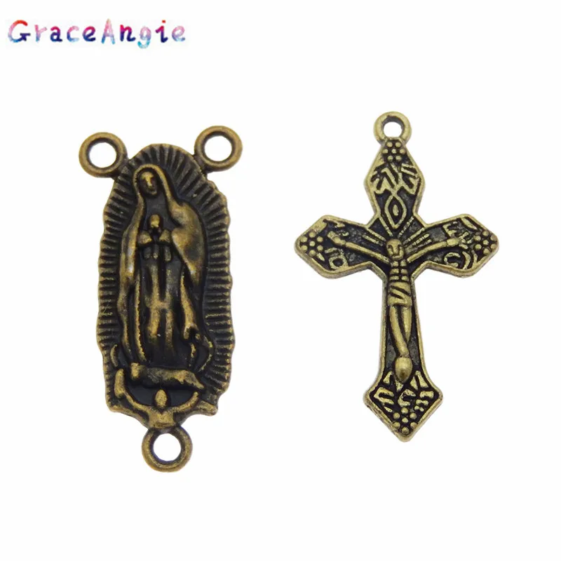 GraceAngie 10 шт./упак. четки крест и центральный комплект для из бусин ожерелье