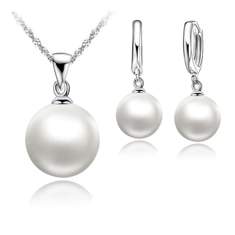 

Jemmin Beautiful 12mm Pearl Korean Luxury 3 Colors Vintage Women Wedding Jewelry Set for Women Engagement Jewelry Dropshipping