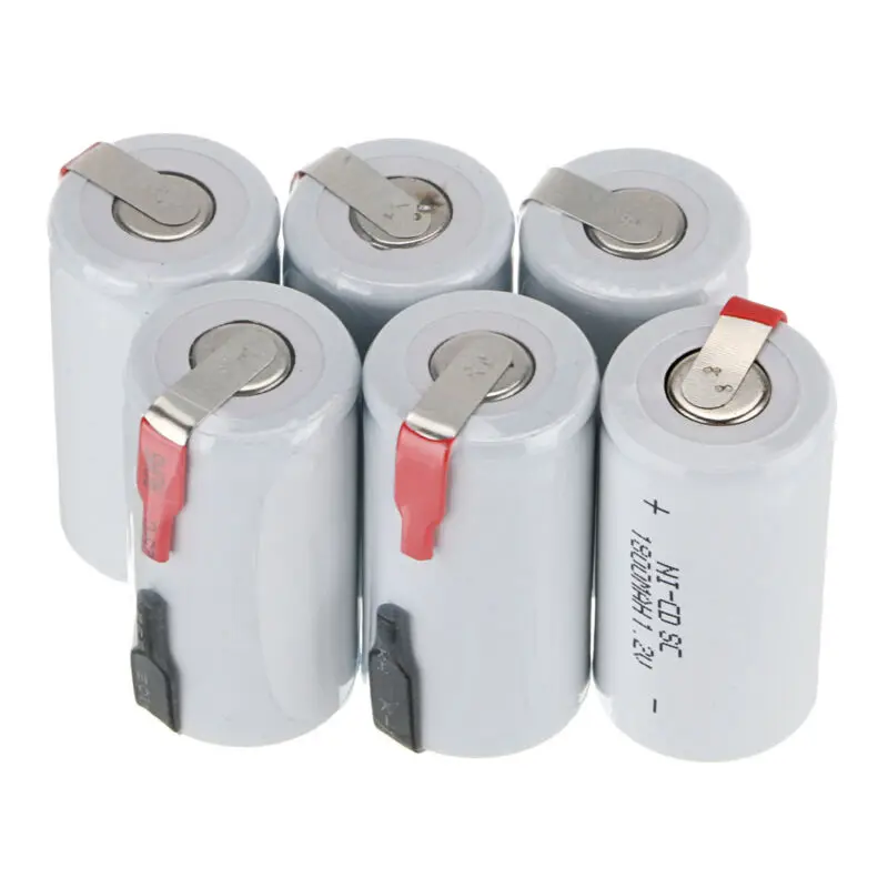 2-20Pcs 1.2V 1800mAh Sub C SC Ni-Cd Battery Rechargeable Nicd Batteries with PCB For Electronic Drill Screw Welding Tools T10