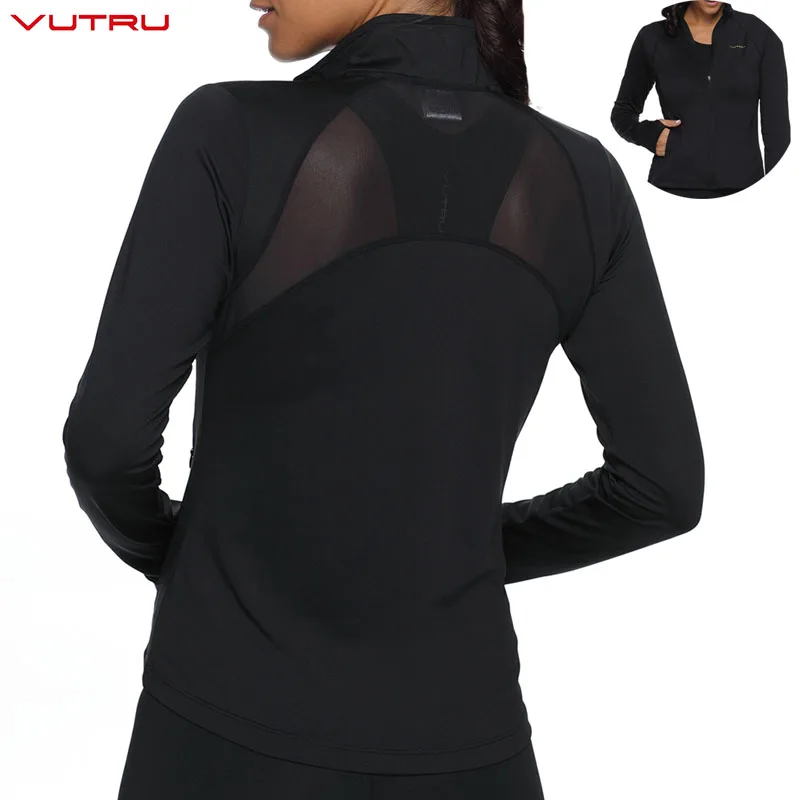 

Women Yoga Running Jacket Long Sleeve Zipper Outdoor Training Fitness Yoga Sport Coats Shirt Top Tracksuits Gym Cloth Sweatshirt