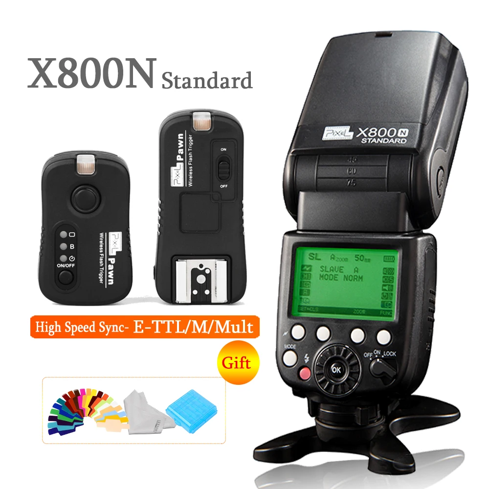 

INSEESI Pixel X800N Standard Wireless i-TTL HSS Flash Speedlite+TF-362 Flash Trigger For Nikon D7100 D3100 D5300 D7000 D90 D7200