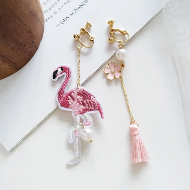 Asymmetric Hair Ball Velvet Drop Earring Hair Ball Asymmetric Earrings