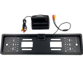 

New Arrival 4.3 inch Foldable Digital TFT LCD Monitor + Car License Plate Frame Car Rear View Camera European Car Backup Monitor