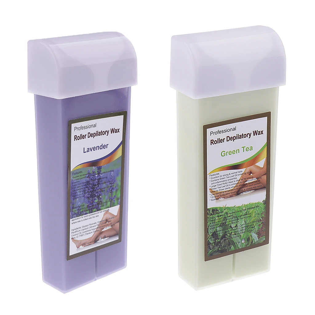 2X100g Roll on Refillable Wax Strip Cartridge Waxing Roll Body Hair Removal Wax Supplier for Hot