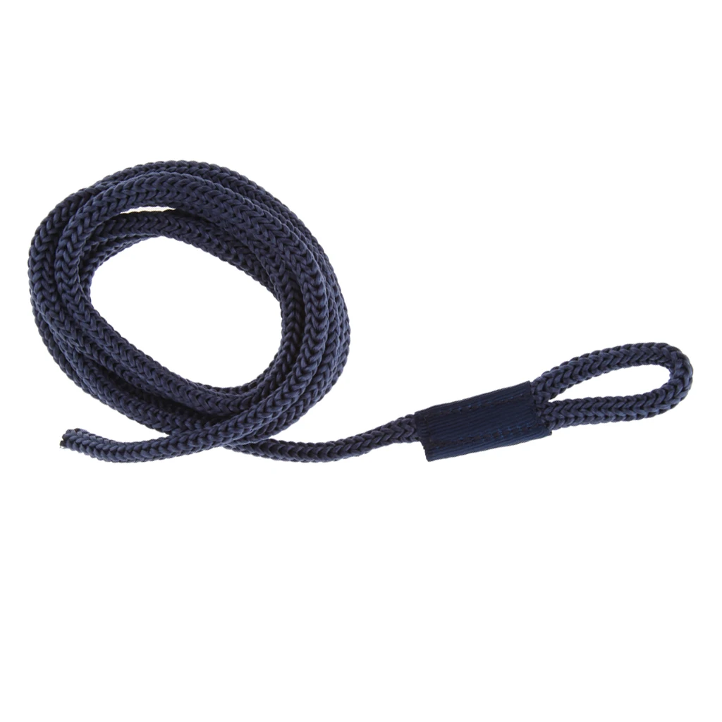 2 pcs Blue 1/4 INCH X 5 FT BlueDouble Braided Fender Line Boat Superior Strength Mooring Line Spliced Eye Boat Parts