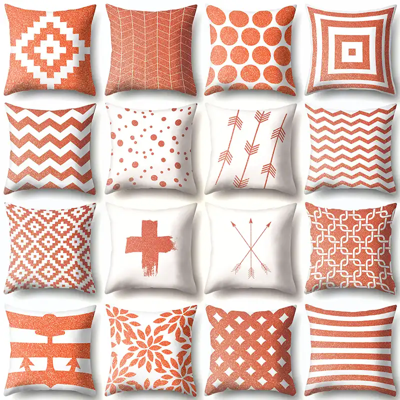 Canirica Cushion Cover Decorative Pillows Orange Sofa Decoration Cushion Cover Decorative Pillows