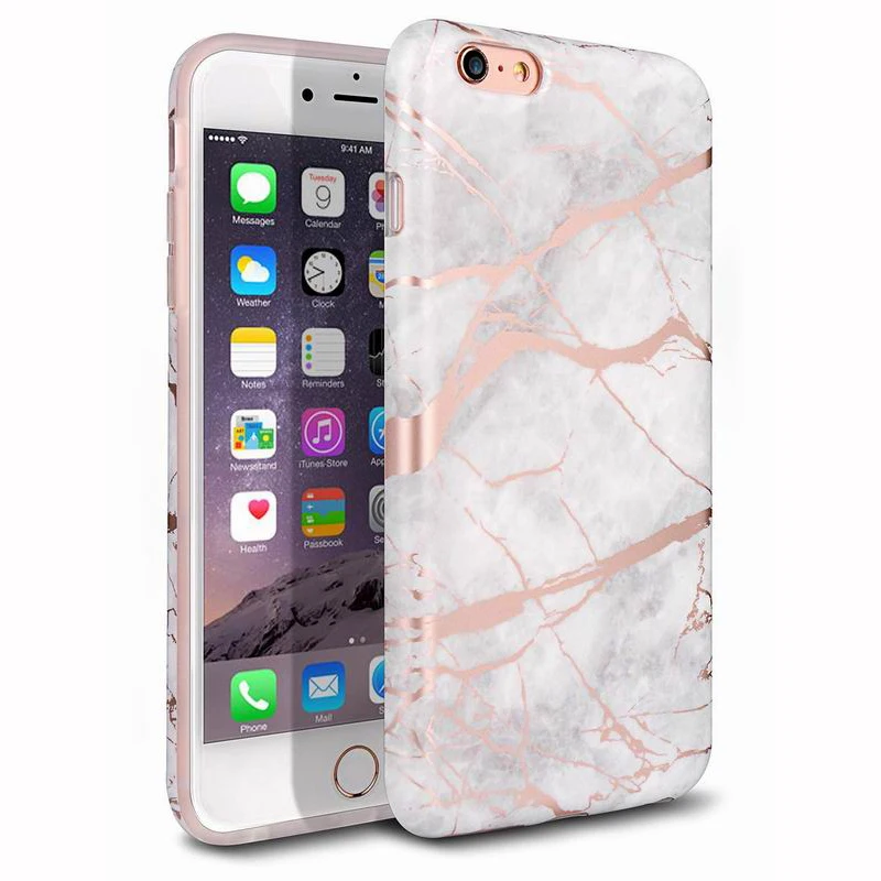 

Holographic Laser Marble Pattern soft TPU Shockproof Design for IPhone 6/6s ultra-thin Stone Design Phone Protection case