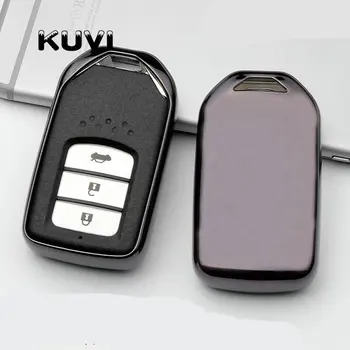 

New Soft TPU Car Key Cover Case For Honda Hrv Civic 2017 Accord 2003-2007 Cr-v Freed Pilot Keychain Holder Car Styling