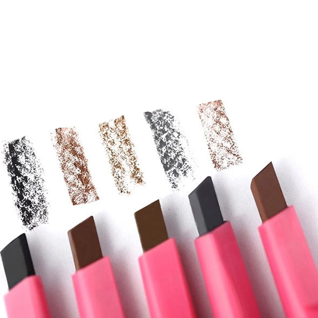 

BEST Multi-color Natural Waterproof Rotating Automatic Eye Brow Pencil Cosmetic Eyebrow Shaping Liner Pen with Stencil