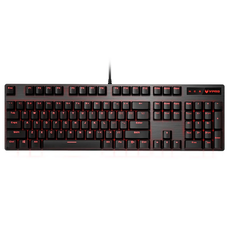 

Rapoo V580 Gaming Mechanical Keyboard 104 keys Anti-ghosting Double Color Injection Keycap Blue Switch Backlit Wired keyboards