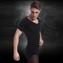 Специальное предложение производители Гладкий впитывающий тело скульптуры NY101 с короткими рукавами, Мужская живот