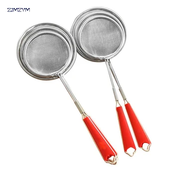 

1pc Stainless Steel Colander Filter Oil Spoon Fine Mesh Colander Sifter Sieve Kitchen Vegetable Strainer