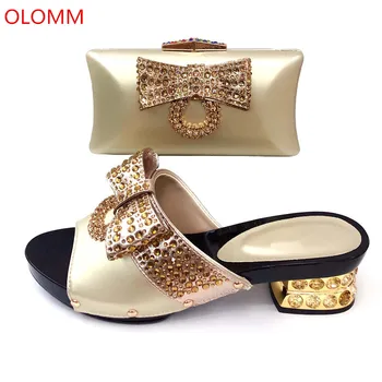 

OLOMM Shoes and Bag To Match Italian Nigerian Party Shoes and Bag Set Summer African Style Shoes and Bag Set ! RR1-4