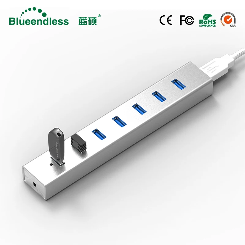 

5GBPS High Speed 7 Ports USB 3.0 HUB With On/Off Switch USB Hub For Desktop Laptop EU Free Shipping #H702U3