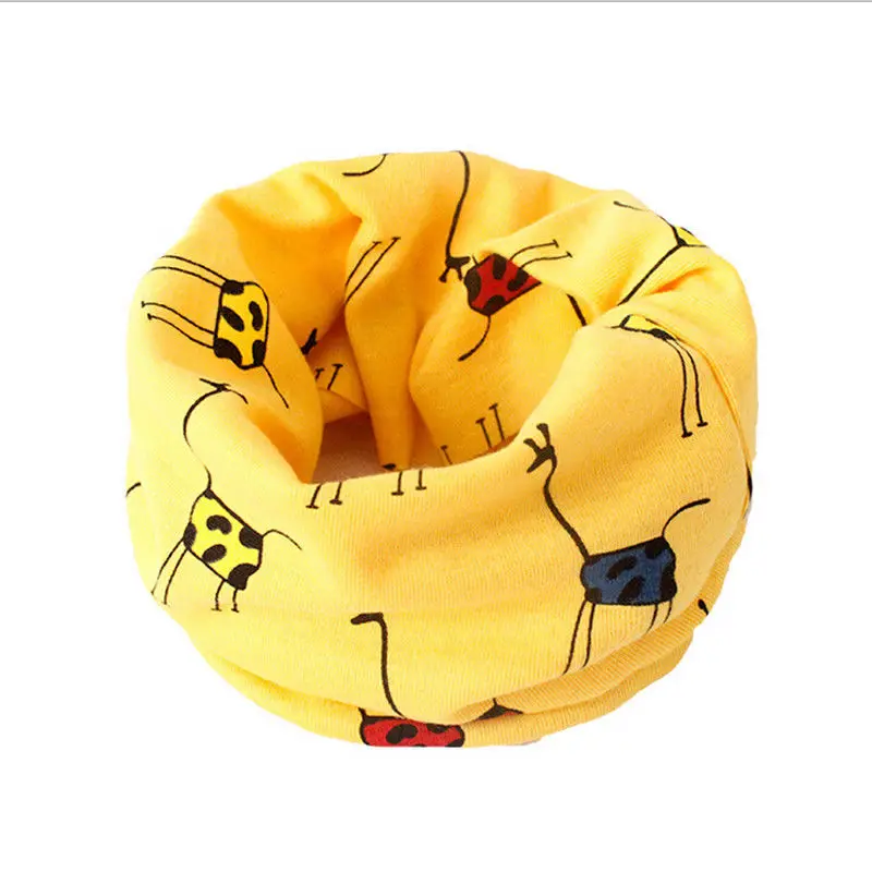 Для новорожденных обувь для мальчиков девочек шарф для малышей кольцо средства ухода за кожей шеи Обертывания мультфильм шаль воротник шарф - Цвет: Yellow