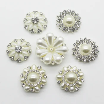 

YWXINXI Direct Sales 10pcs / Lot Multiple Sizes Gold Plating Acrylic Glass Rhinestone Button Handicraft Sewing Accessories