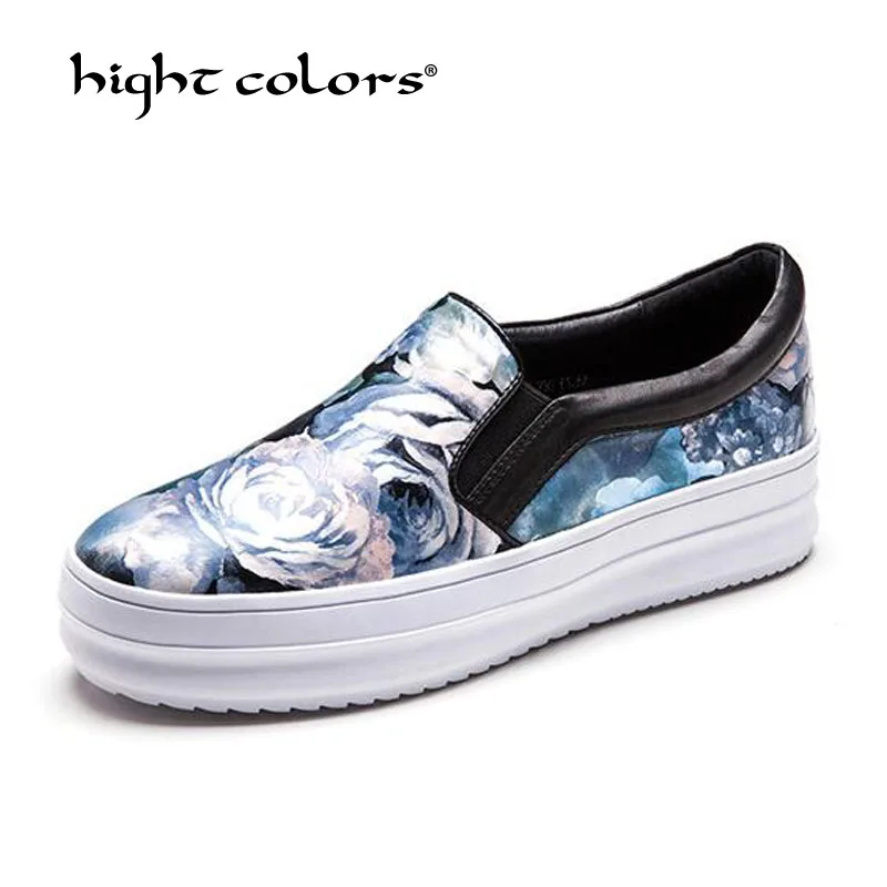 

Spring 2019 Women Loafers Soft Slip On Cow Leather Flats Shoes Woman Solid Casual Breathable Shoe For Woman Platform Shoes D0258