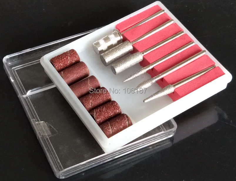 Conjunto de Bits para Acrílico Conjuntos Manicure Elétrica Unha Broca Art Arquivo Máquina Escultor 5 6 Pcs 2 Cheap Brocas elétricas p manicure e acessórios