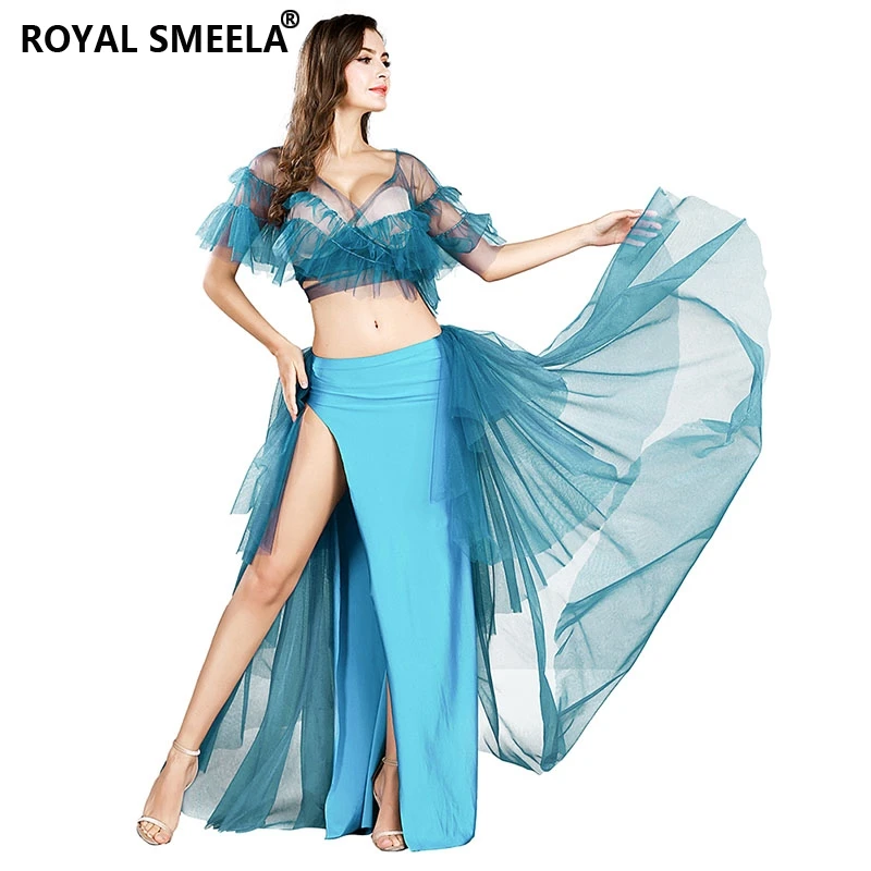 Mesh Belly Dancer Costume For Women Sexy Belly Dancing Outfits Belly Dance  Top and Skirt 2pcs Set Performance Practice Clothes - AliExpress