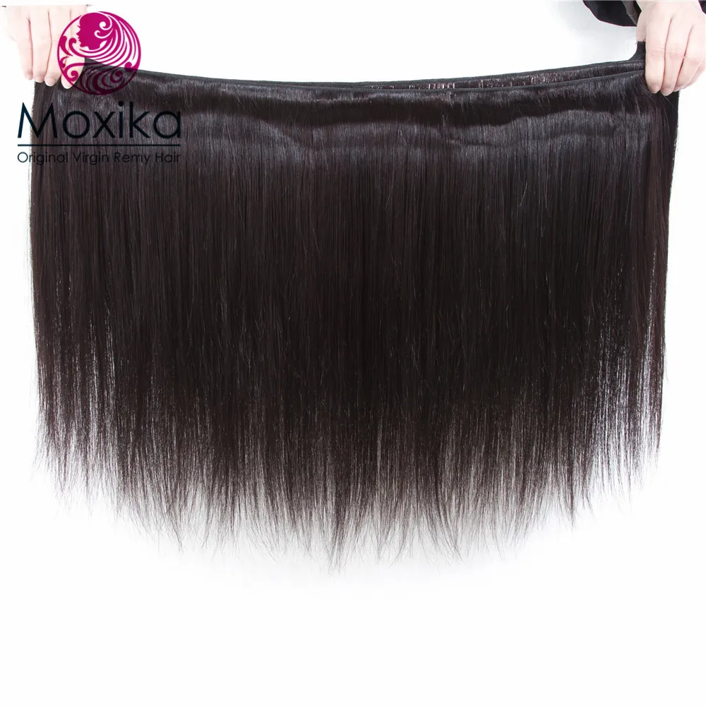 Moxika Brazilian Straight Human Hair Weave Brazilian Bundles Remy Hair Extensions 1bundle can buy 3/4pcs 8-28Inch Natural Black Moxika Brazilian Straight Human Hair Weave Brazilian Bundles Remy Hair Extensions 1bundle can buy 3/4pcs 8-28Inch Natural Black
