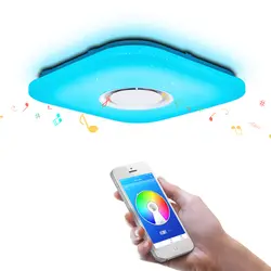 Современный Интеллектуальный светодиодный умный потолочный светильник приложение управление Bluetooth динамик RGB 52 Вт AC95-265 в гостиная