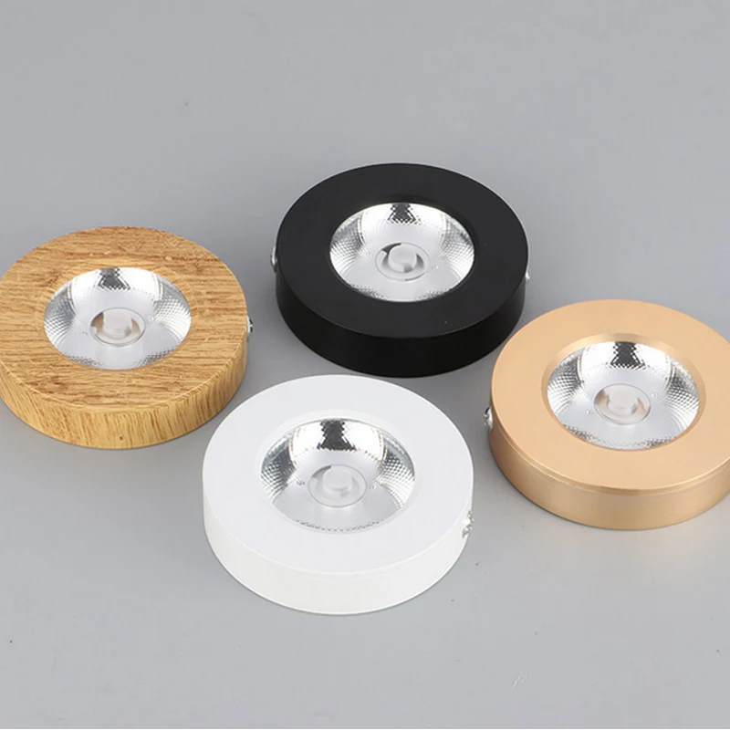

Ultrathin driverless COB led down light 5W 7W 220V led spot lamp surface mounted downlight lighting white black golden body