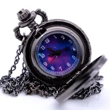 Маленькие размеры стимпанк античный Маленький принц мужские Мальчики кварцевые карманные часы ожерелье цепочка детские игрушки relogio de bolso