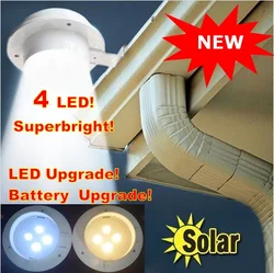 

Solar Powered Fence Gutter 4 LED Light Outdoor Garden Yard Wall Pathway street light Lamp Free Shipping