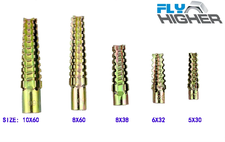 8X38 металлическая Расширительная заглушка/Бетон стеновой анкер 100 шт./упак