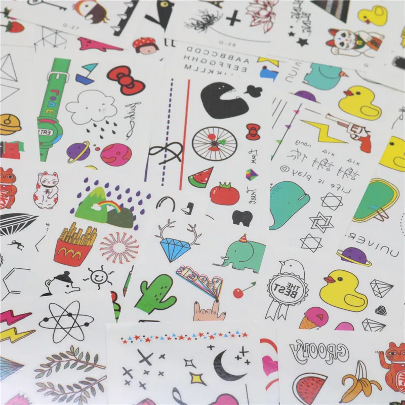 1 Bag 30 pcs DIY stationery stickers children Tattoo Stickers office stationery