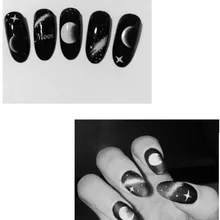 DIY 1 лист 3D водяные наклейки для ногтей художественные наклейки Белоснежка Цвет луна звезды клей на ногти Одуванчики Наклейки Маникюр Z028
