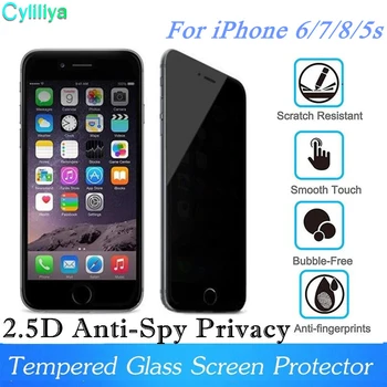 

100pcs 2.5D Anti Spy Privacy Tempered Glass For iPhone X Screen Protector Anti-Peeping Full Cover Protective Glass Film