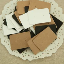 Por Earring Card Holders Lots Earring Kraft Paper Tag 50pcs Ear Stud Hang Jewelry Display Card Ring