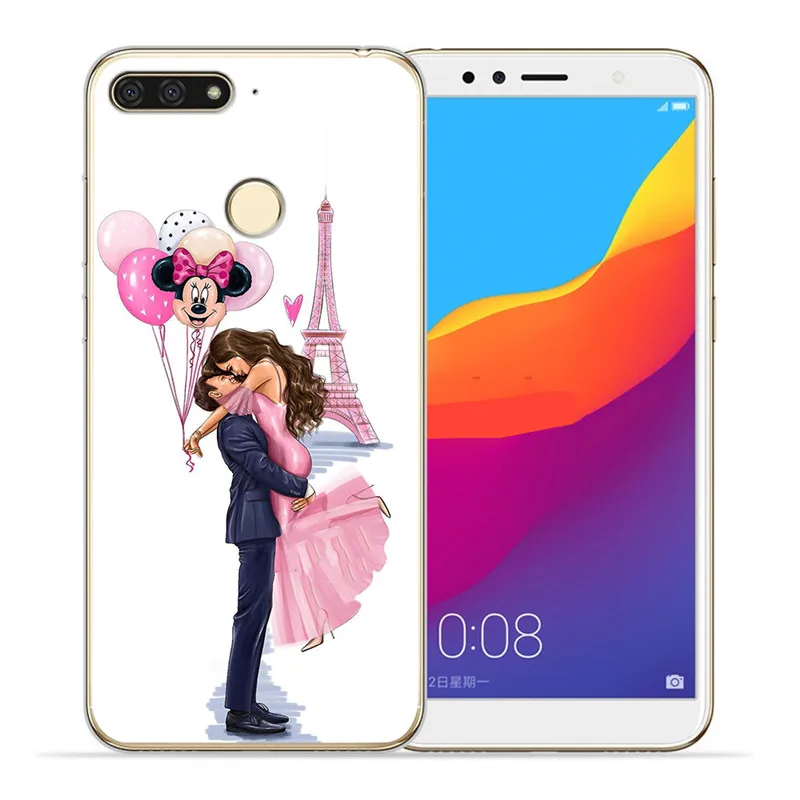 Роскошные волосы ребенка мама девочка королева женщина для huawei II Y5 Y6 Prime Nova 2 3 3I Plus чехол для телефона крышка Coque Etui шаблон - Цвет: 1215