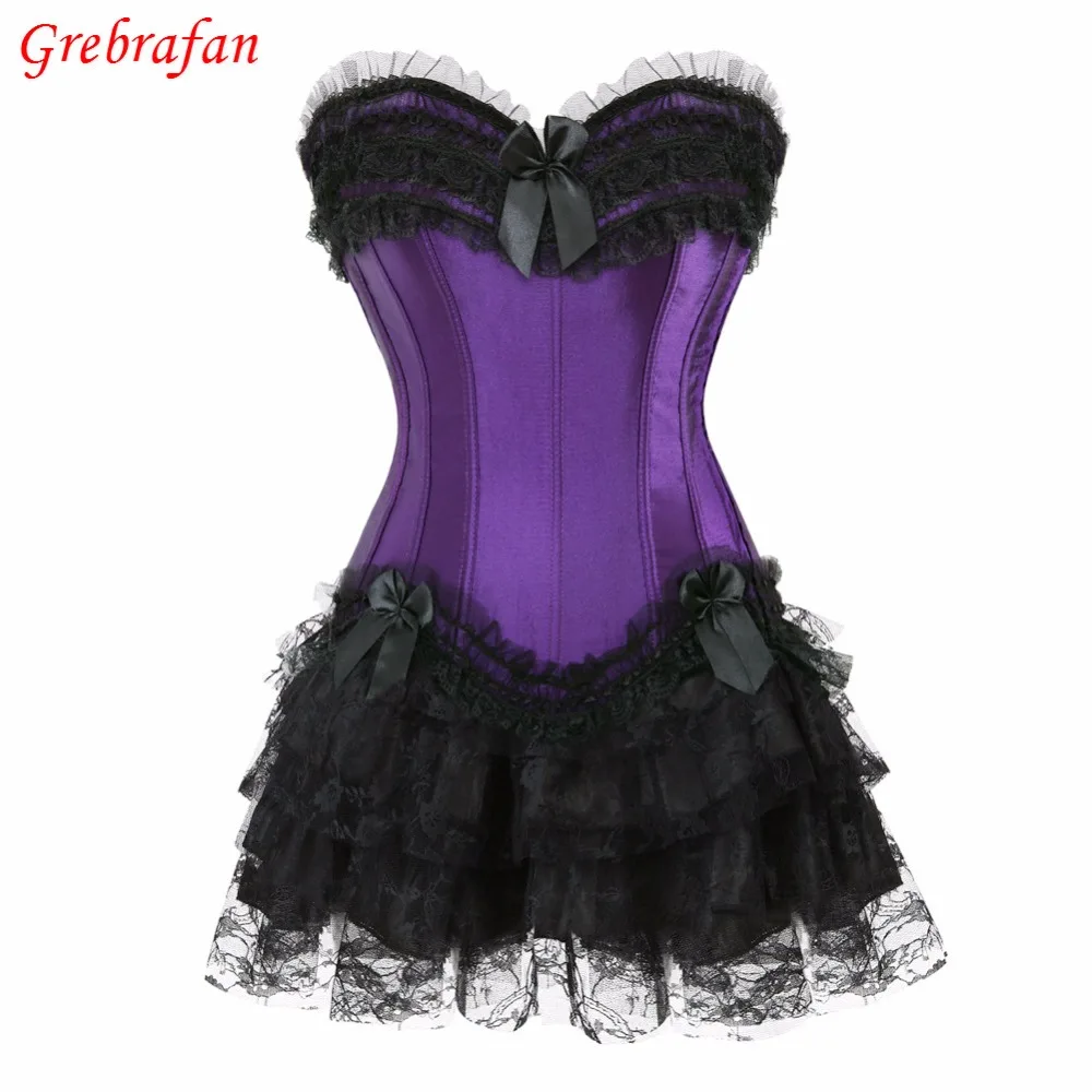 Free shipping Satin Bridal Maid Boned Corset with Ribbon Bustiers with