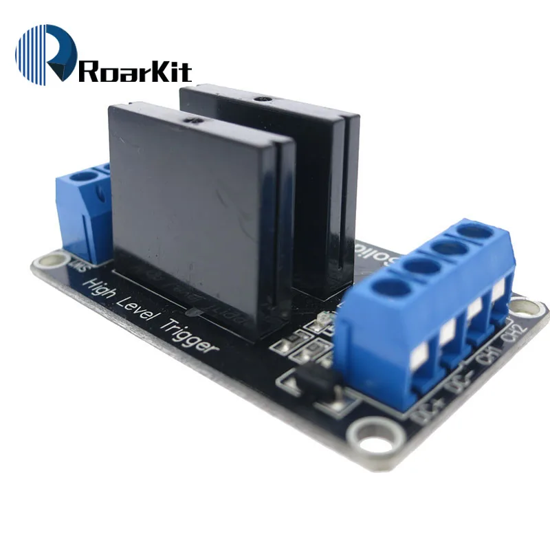 

2 Channel 5V DC Relay Module Solid State High Level SSR AVR DSP for Arduino