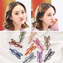 1 шт. заколки для девочек скраб челка сломанный зажим для волос Мультфильм кроличьи уши зажим для волос карамельный цвет зажим текстура G0430