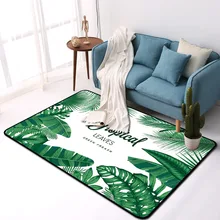 Тропические зеленые листья кактус большой ковер современный стиль области ковер для спальни гостиной напольный коврик водопоглощающий Детский ковер